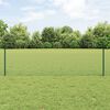 vidaXL Zaun mit Pfosten Gr&uuml;n 0,5 x 100 m Stahl und PVC
