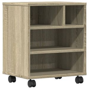 vidaXL Druckerst&auml;nder mit Rollen Sonoma-Eiche 41x32x48 cm