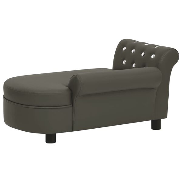 vidaXL Hundesofa Dunkelgrau 83x45x42 cm Kunstleder