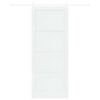 vidaXL Schiebet&uuml;r ORKDAL Wei&szlig; 93 x 232 cm Massives Kiefernholz