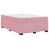 vidaXL Bettrahmen mit Matratze Rosa 160 x 200 cm Stoff