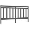 vidaXL Bett-Kopfteil Grau 206x4x100 cm Massivholz Kiefer