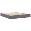 vidaXL Ottoman-Bett ohne Matratze Grau 200x200 cm Kunstleder
