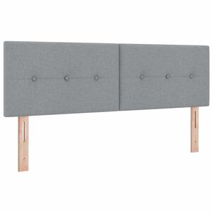 vidaXL H&ouml;henverstellbares Kopfteil mit Kopfteil Hellgrau 144 cm Stoff