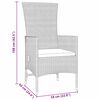 vidaXL Garten Essgruppe mit Kissen 7 pcs Beige Poly-Rattan