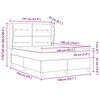 vidaXL Boxspringbett mit Matratze Dunkelgrau 140 x 190 cm Stoff