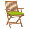 vidaXL Klappbare Gartenst&uuml;hle mit Kissen 4 Stk. Massivholz Teak
