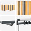 vidaXL Einziehbare Markise Mehrfarbig 400 x 300 cm Stoff