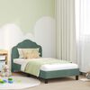 vidaXL Kinderbettgestell mit Kopfteil Meergr&uuml;n 80 x 160 cm Samt