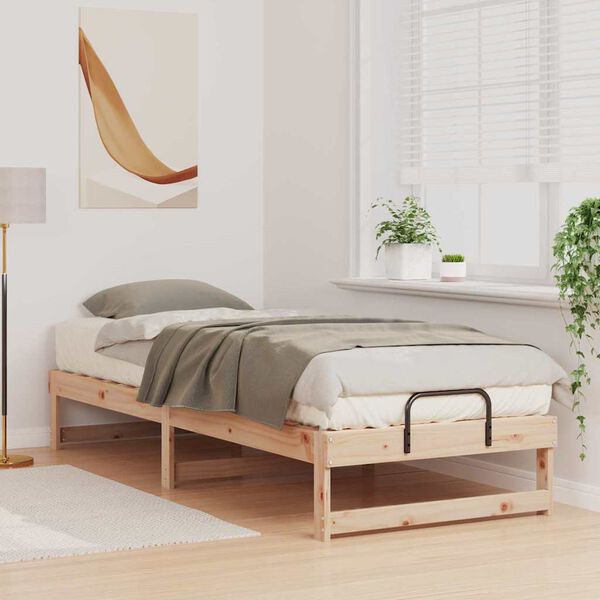 vidaXL Bettrahmen Braun 80 x 200 cm Massives Kiefernholz
