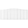 vidaXL Gabionen mit Hochbogen 4 Stk. 400x30x140/160cm Verzinktes Eisen