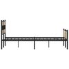 vidaXL Metallbett ohne Matratze Sonoma-Eiche 200x200 cm