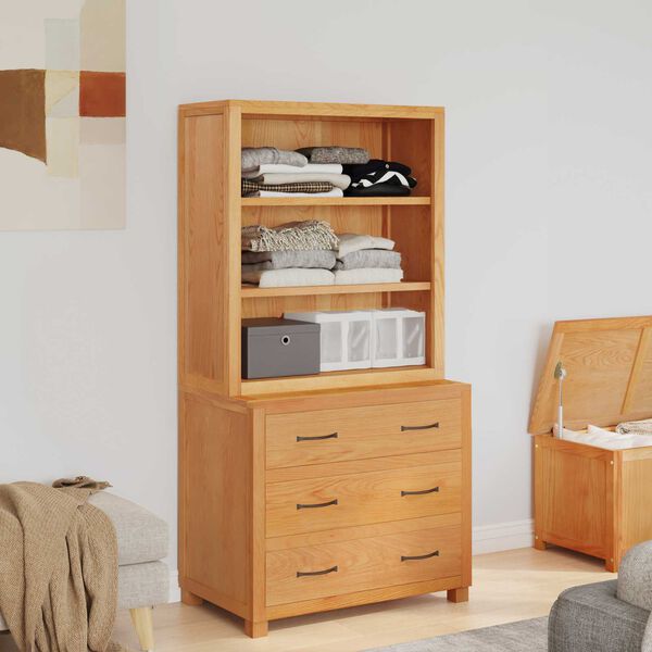 vidaXL Aufbewahrungsm&ouml;bel-Set mit Schubladen Braun Holzwerkstoff