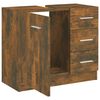 vidaXL Waschbeckenschrank R&auml;uchereiche 63x30x54 cm Holzwerkstoff
