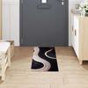 vidaXL K&uuml;chen Teppich Schwarz 150 x 45 cm Samt
