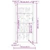 vidaXL Gartentor Anthrazit 100x175 cm Stahl Bambus-Design