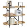 vidaXL B&uuml;cherregal 3 B&ouml;den Sonoma-Eiche 100x33x108,5 cm Holzwerkstoff