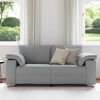 vidaXL Sofa 140cm Hellgrau Stoff