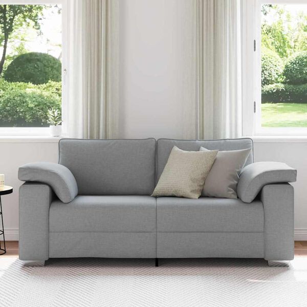 vidaXL Sofa 140cm Hellgrau Stoff
