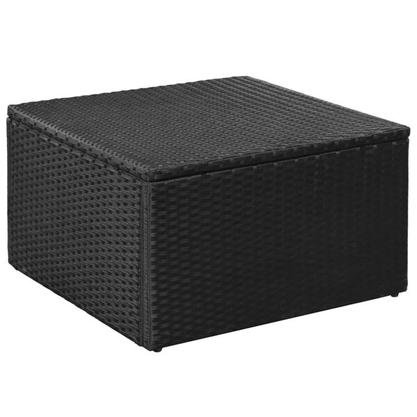 vidaXL 4-tlg. Garten-Lounge-Set Poly Rattan Schwarz und Wei&szlig;