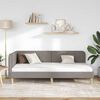 vidaXL Eckbettgestell mit Kopfteil Taupe 90 x 190 cm Stoff