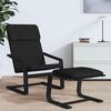 vidaXL Fu&szlig;hocker Schwarz 51x41x40 cm Stoff