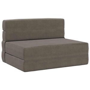 vidaXL Klappsofa Bett Hellgrau 100 x 80 x 60 cm Stoff