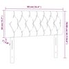vidaXL LED Kopfteil Dunkelgrau 90x7x78/88 cm Samt