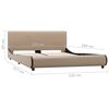 vidaXL Bettgestell Cappuccino-Braun Kunstleder 120x200 cm