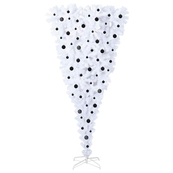 vidaXL K&uuml;nstlicher Weihnachtsbaum Wei&szlig; 240 cm PVC und Stahl