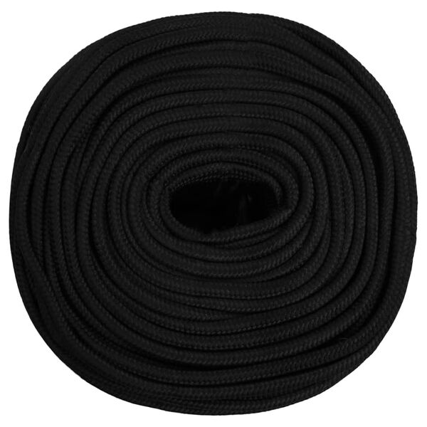 vidaXL Arbeitsseil Schwarz 10 mm 25 m Polyester