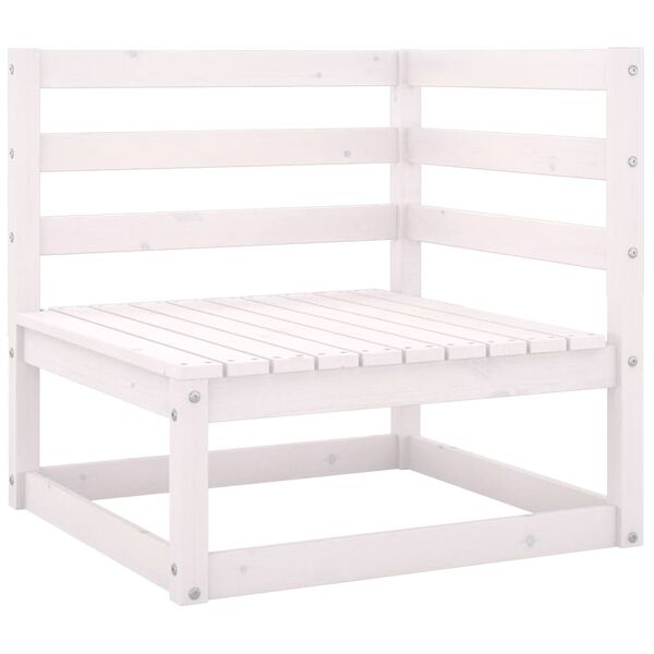vidaXL 6-tlg. Garten-Lounge-Set Wei&szlig; Massivholz Kiefer