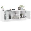 vidaXL TV-Schrank mit Glast&uuml;ren Wei&szlig; 102x37x42 cm