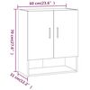 vidaXL Wandschrank Wei&szlig; 60x31x70 cm Holzwerkstoff