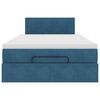 vidaXL Ottomane Bett mit Matratze & LEDs Dunkelblau 120x190 cm Samt