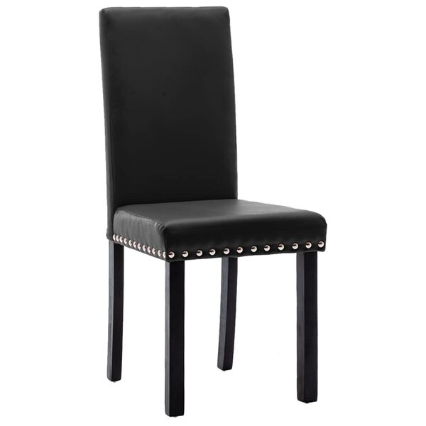 vidaXL Esszimmerst&uuml;hle 2 Stk. Schwarz PVC