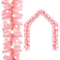 vidaXL Weihnachtsgirlande mit LED 5 m Rosa