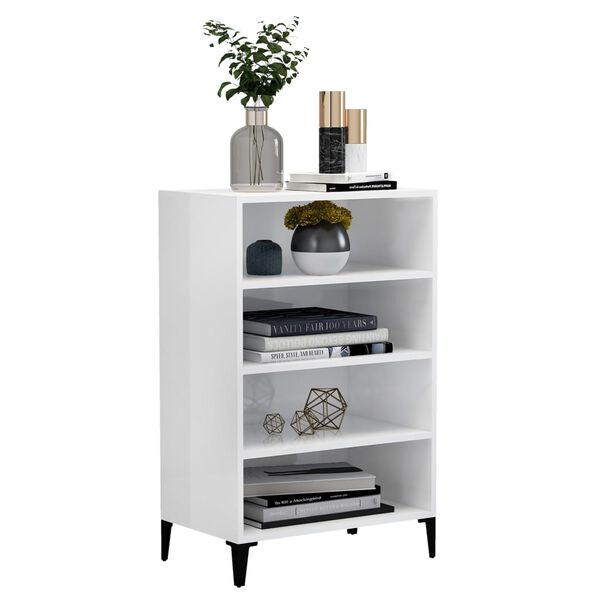 vidaXL Sideboard Hochglanz-Wei&szlig; 57x35x90 cm Holzwerkstoff