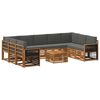 vidaXL Outdoor-Sofagarnitur 10 stk. Natur und Anthrazit