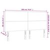 vidaXL LED Kopfteil Wei&szlig; 180x5x118/128 cm Kunstleder