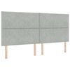 vidaXL Boxspringbett mit Matratze Hellgrau 200 x 200 cm Samt