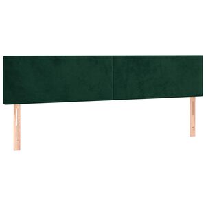 vidaXL Kopfteile Dunkelgr&uuml;n 160x5x78/88 cm Samt