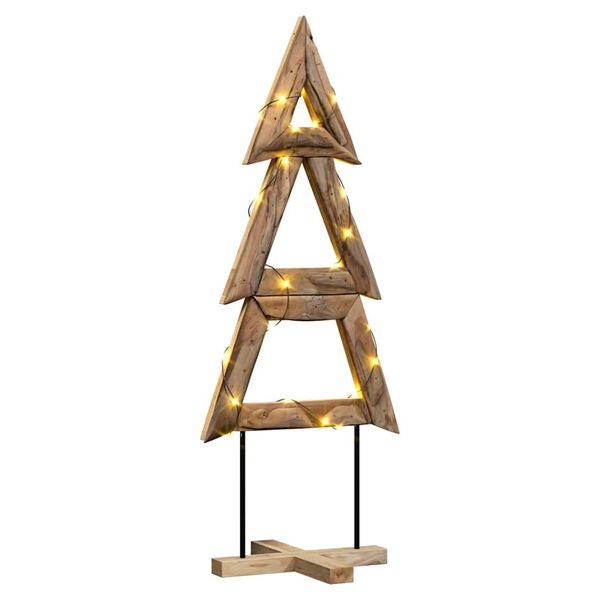 vidaXL Weihnachtsbaum mit Ständer Braun 150 cm Massivholz Teak
