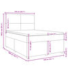 vidaXL Boxspringbett mit Matratze Blau 140x200 cm Stoff
