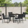vidaXL Garten Essgruppe 5 pcs Schwarz und Grau PE-Rattan