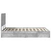 vidaXL Aufbewahrungsbett Beton Grau 135 x 190 cm Holzwerkstoff