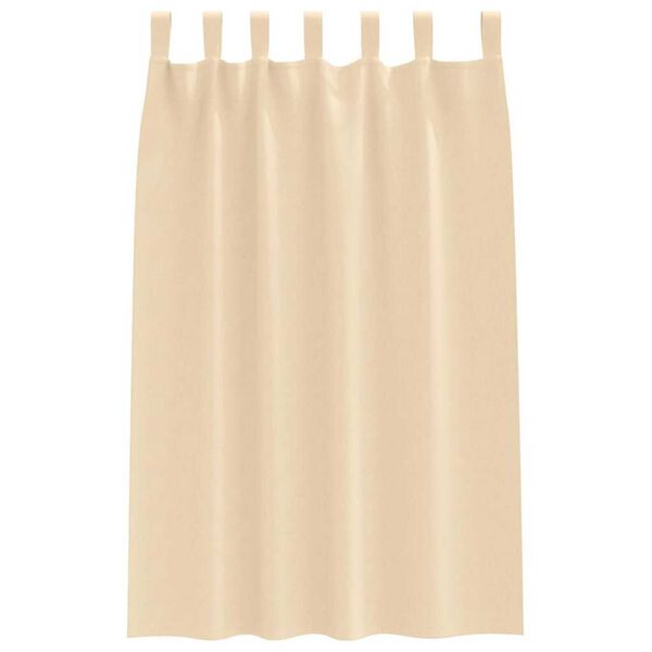 vidaXL Verdunkelungs-Vorh&auml;nge mit Ringen 2 pcs Creme 175 x 140 cm