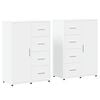 vidaXL Sideboards 2 Stk. Wei&szlig; 60x31x84 cm Holzwerkstoff