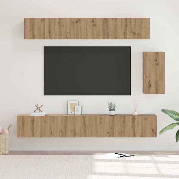 vidaXL TV-Schrank-Set 6 pcs Artisan-Eiche 100 x 30 x 30 cm