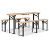 vidaXL 3-tlg. Biertisch-Set Klappbar Massivholz Tanne